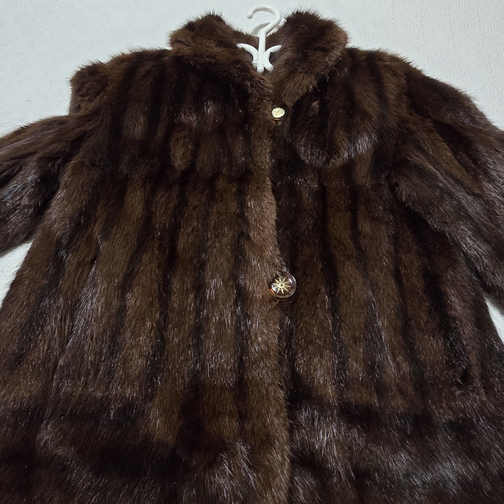 Luxurious Brown Mink Fur Coat